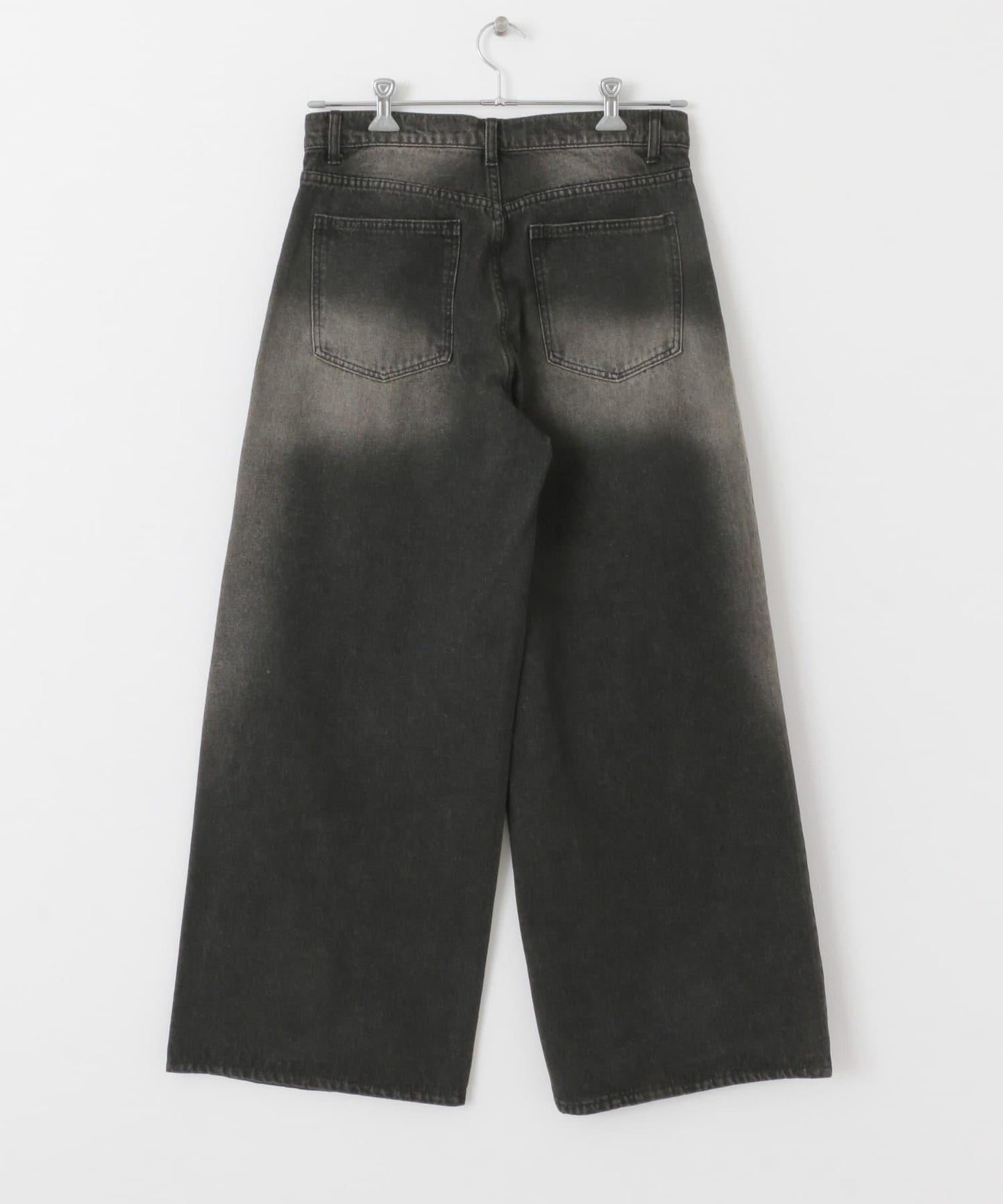 中性復古風牛仔寬腿褲