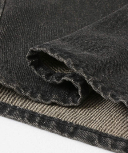 中性復古風牛仔寬腿褲