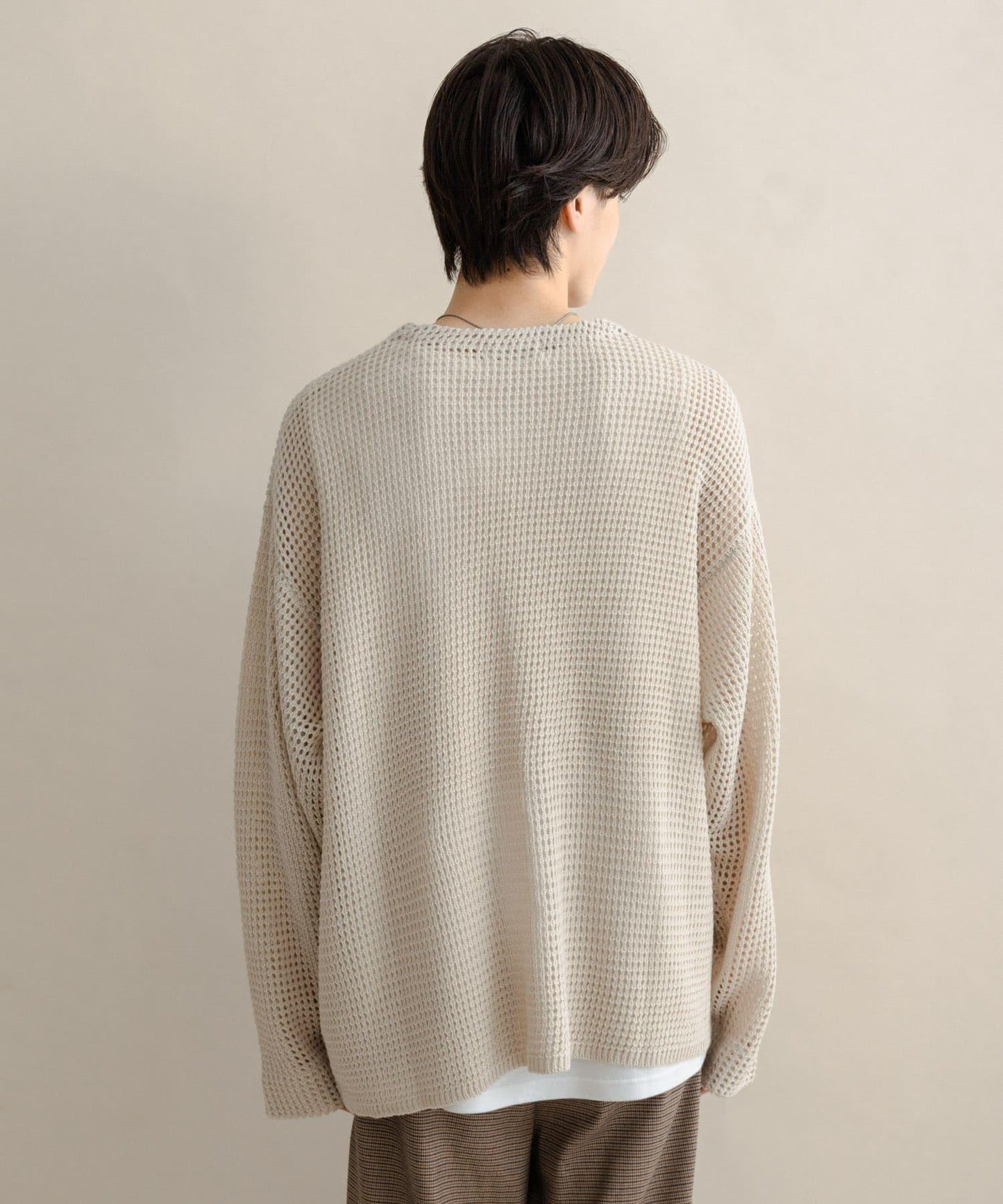 雙口袋V領針織開衫