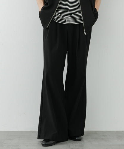 2褶寬鬆喇叭西裝褲