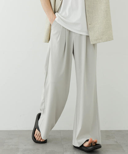 2褶寬鬆喇叭西裝褲