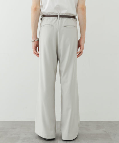 2褶寬鬆喇叭西裝褲