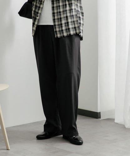 雙褶寬腿褲