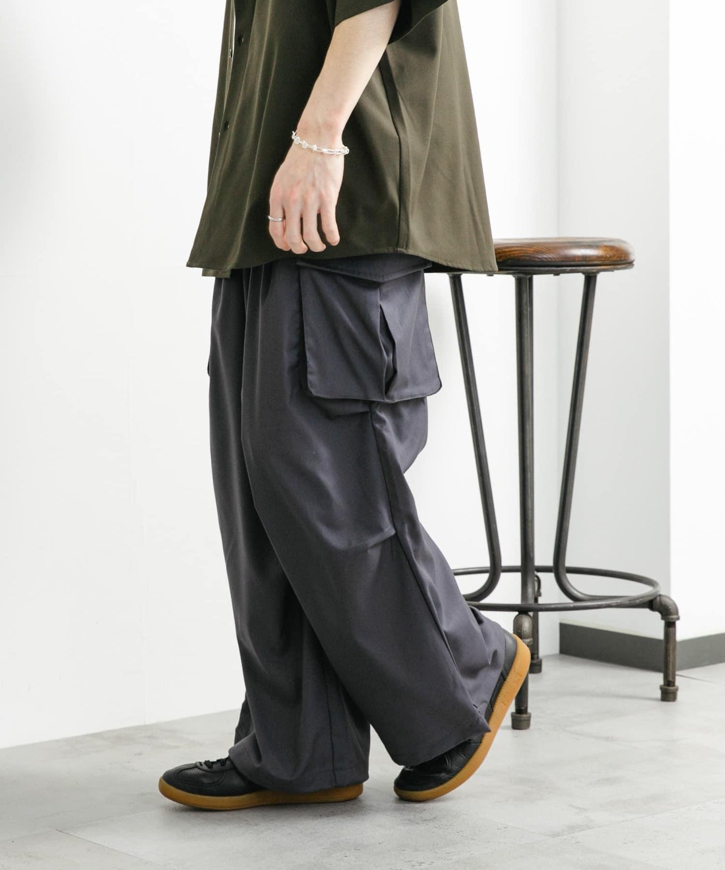 中性寬鬆工裝褲