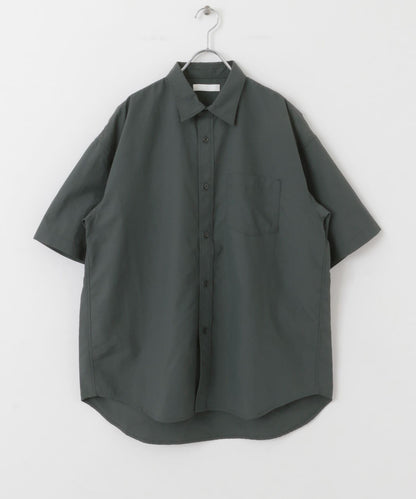 尼龍常規領寬鬆短袖襯衫