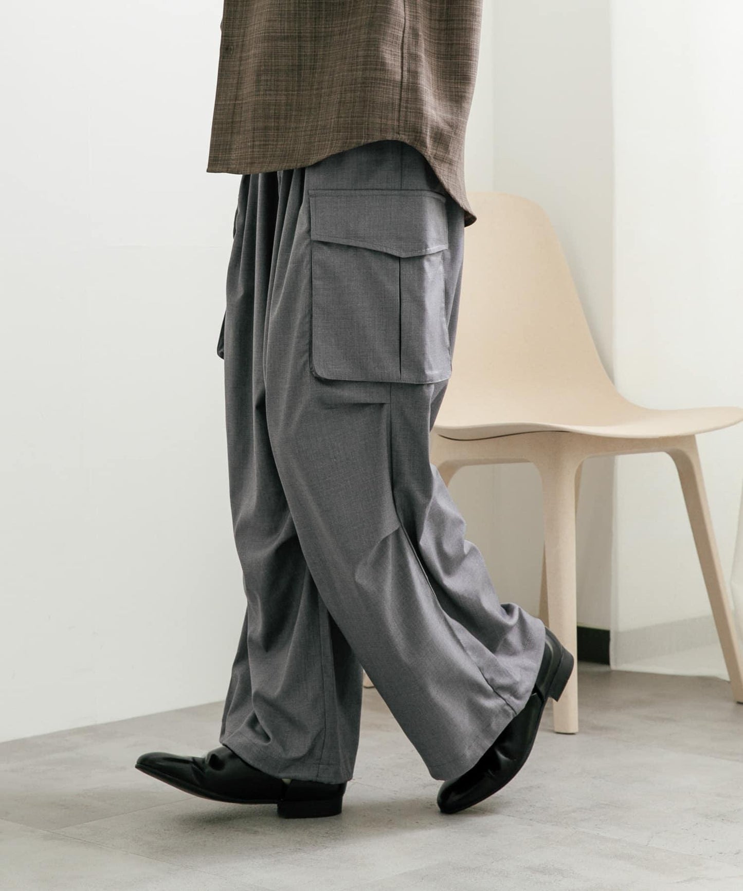 中性寬鬆工裝褲