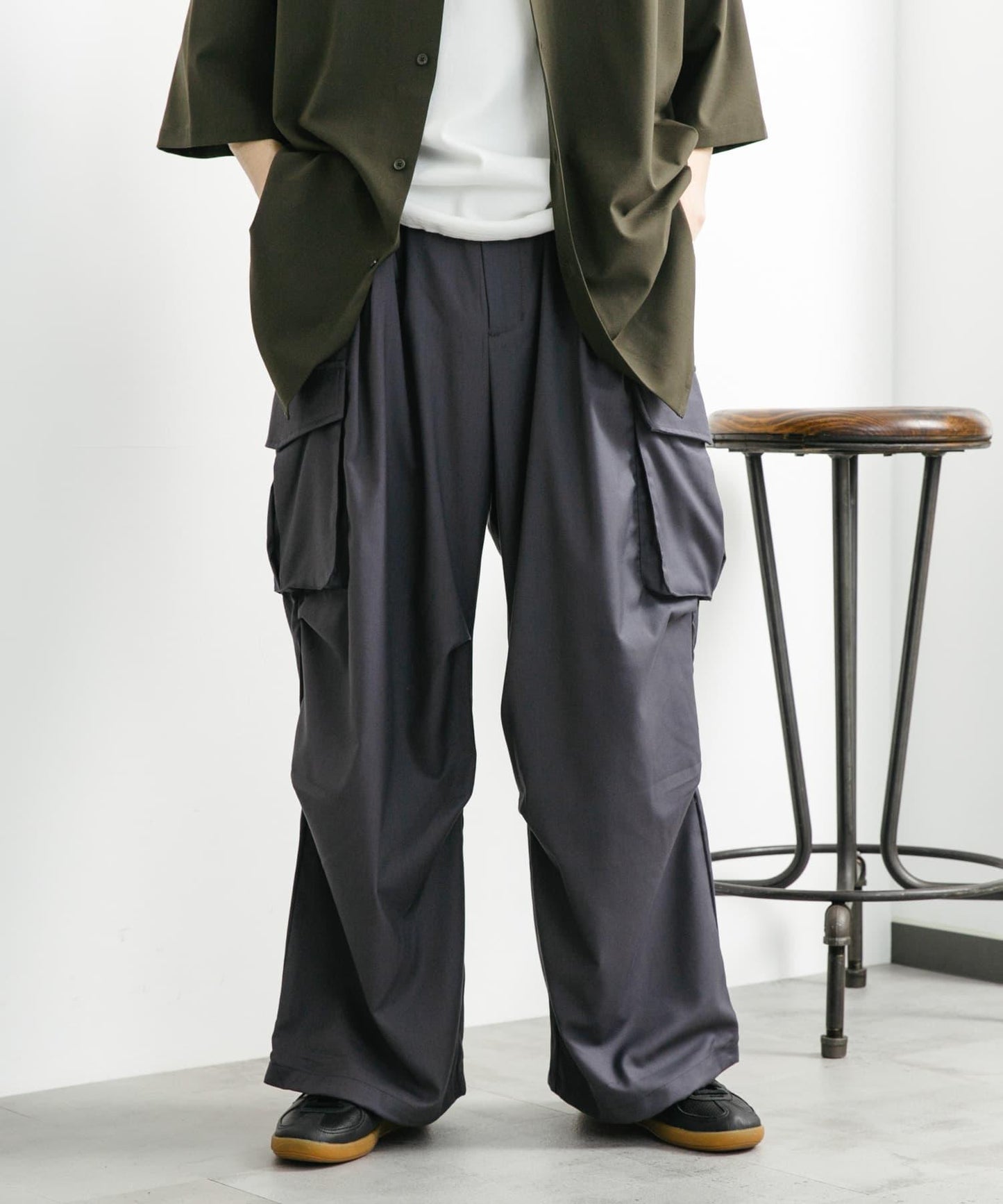 中性寬鬆工裝褲