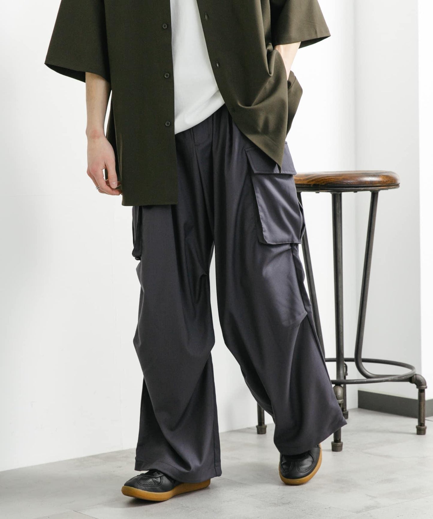 中性寬鬆工裝褲