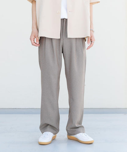 微格紋雙褶寬鬆西裝褲