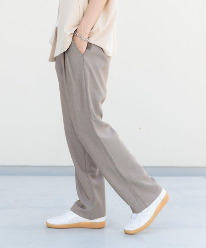 微格紋雙褶寬鬆西裝褲