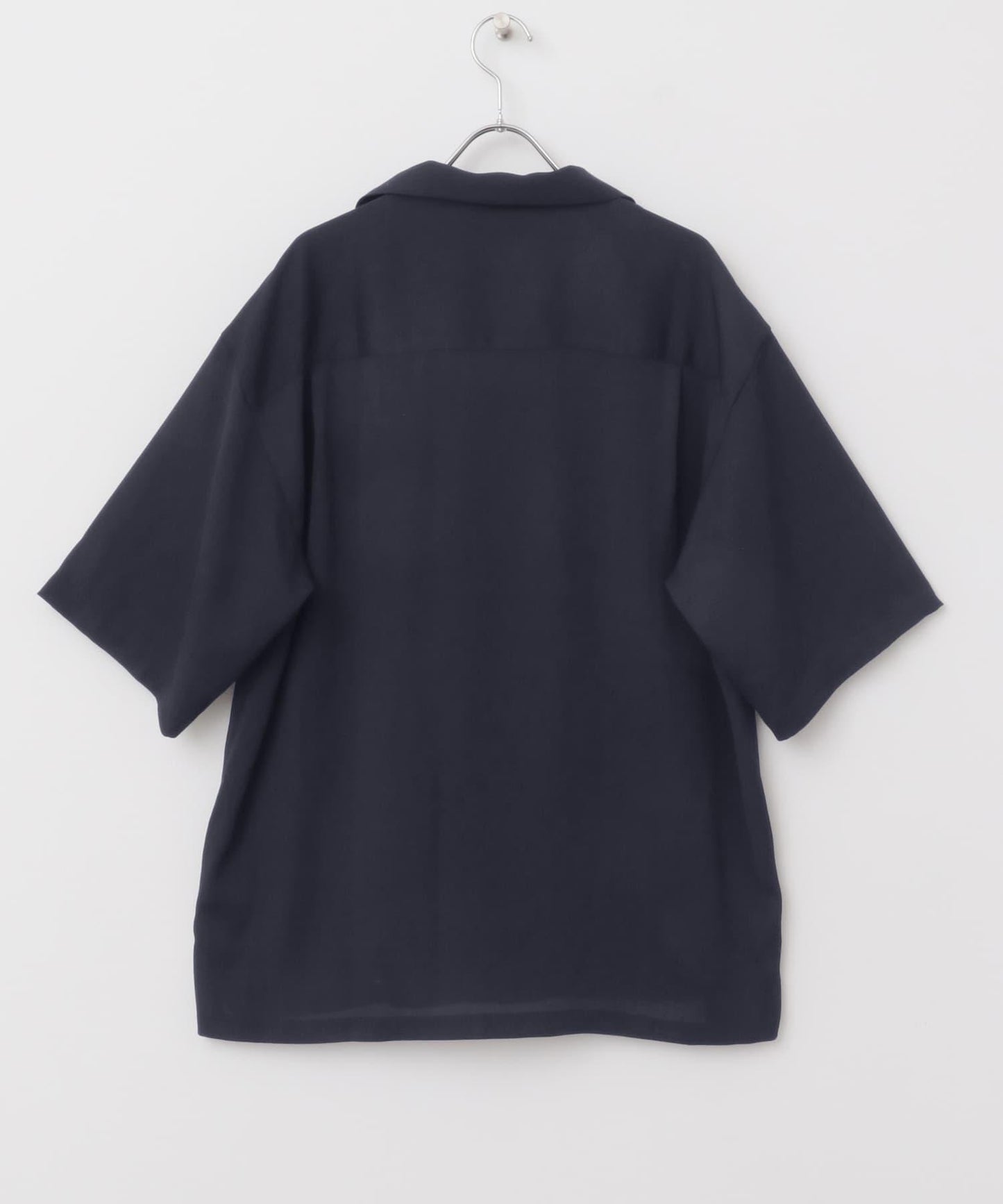 中性透視褶皺開領襯衫