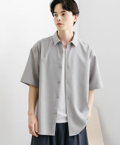 混色常規領短袖襯衫