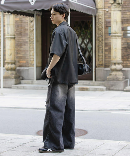 亞麻風格西裝短袖夾克