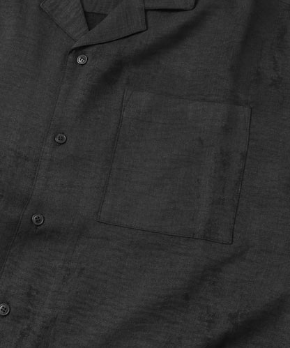 大理石紋開領短袖襯衫