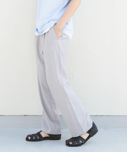 微格紋雙褶寬鬆西裝褲