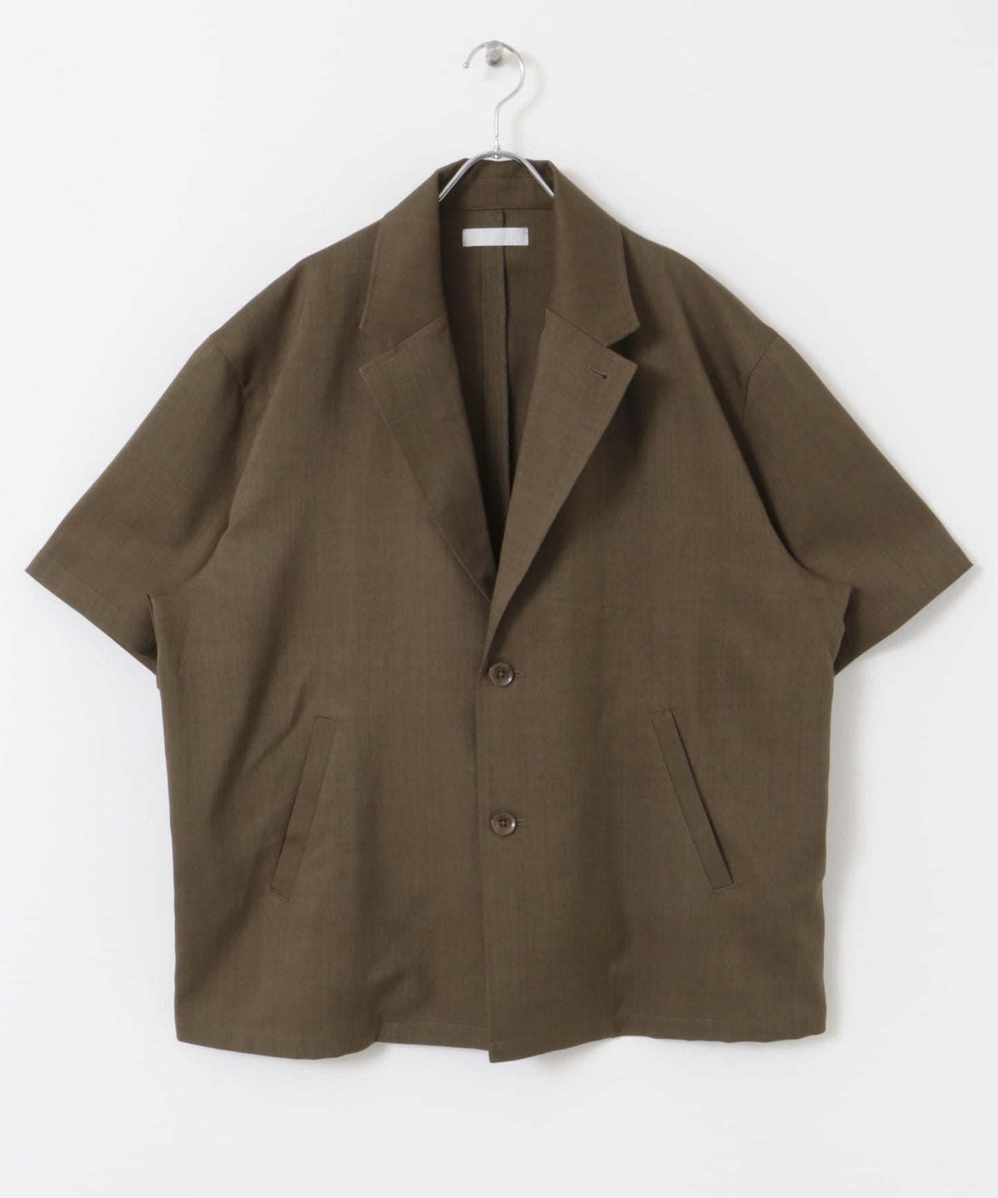 亞麻風格西裝短袖夾克