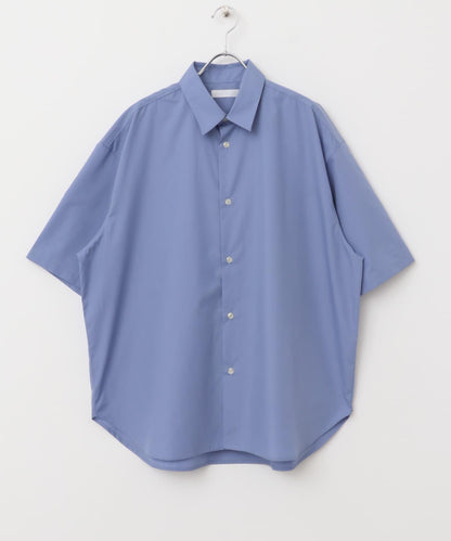 中性寬鬆版常規領短袖襯衫