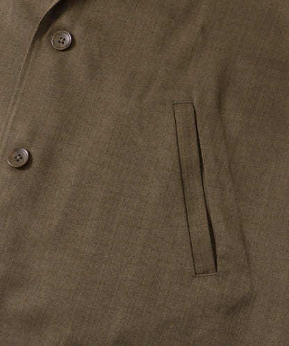 亞麻風格西裝短袖夾克