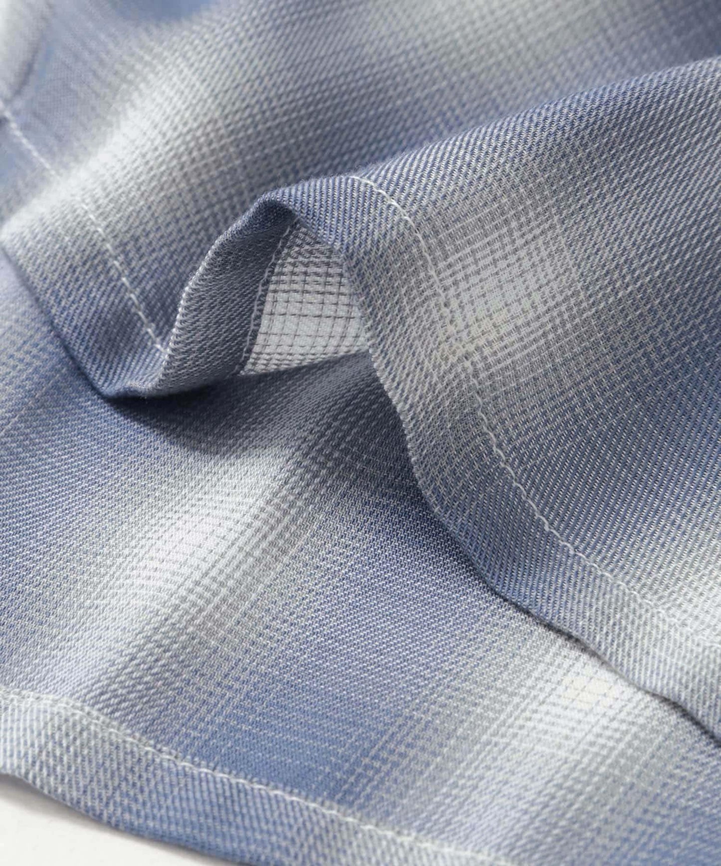 中性漸變格紋短袖襯衫