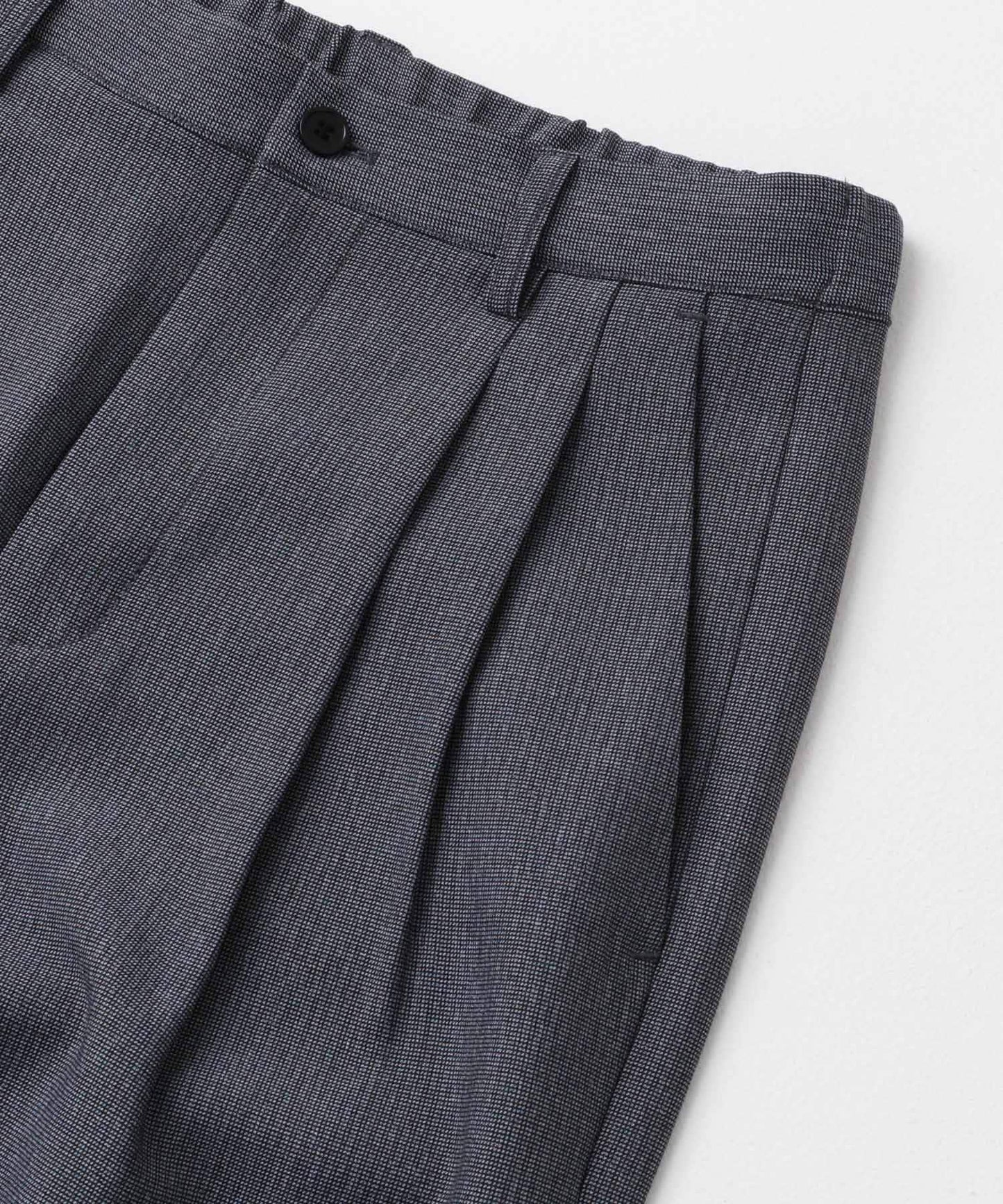 微格紋雙褶寬鬆西裝褲