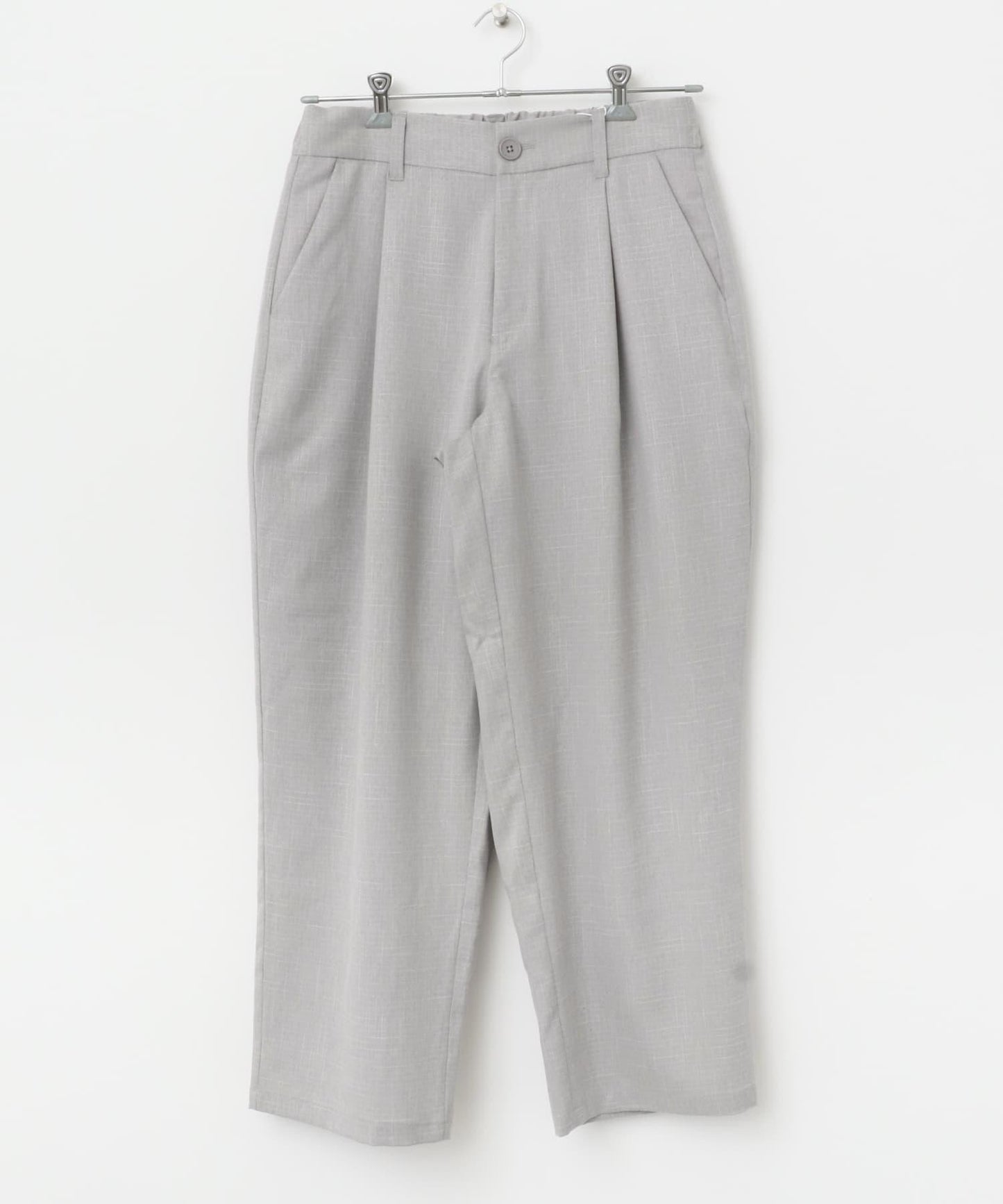 混色褶皺寬腿褲