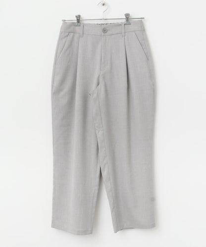 混色褶皺寬腿褲