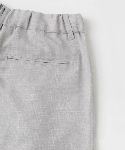 混色褶皺寬腿褲