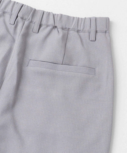 微格紋雙褶寬鬆西裝褲