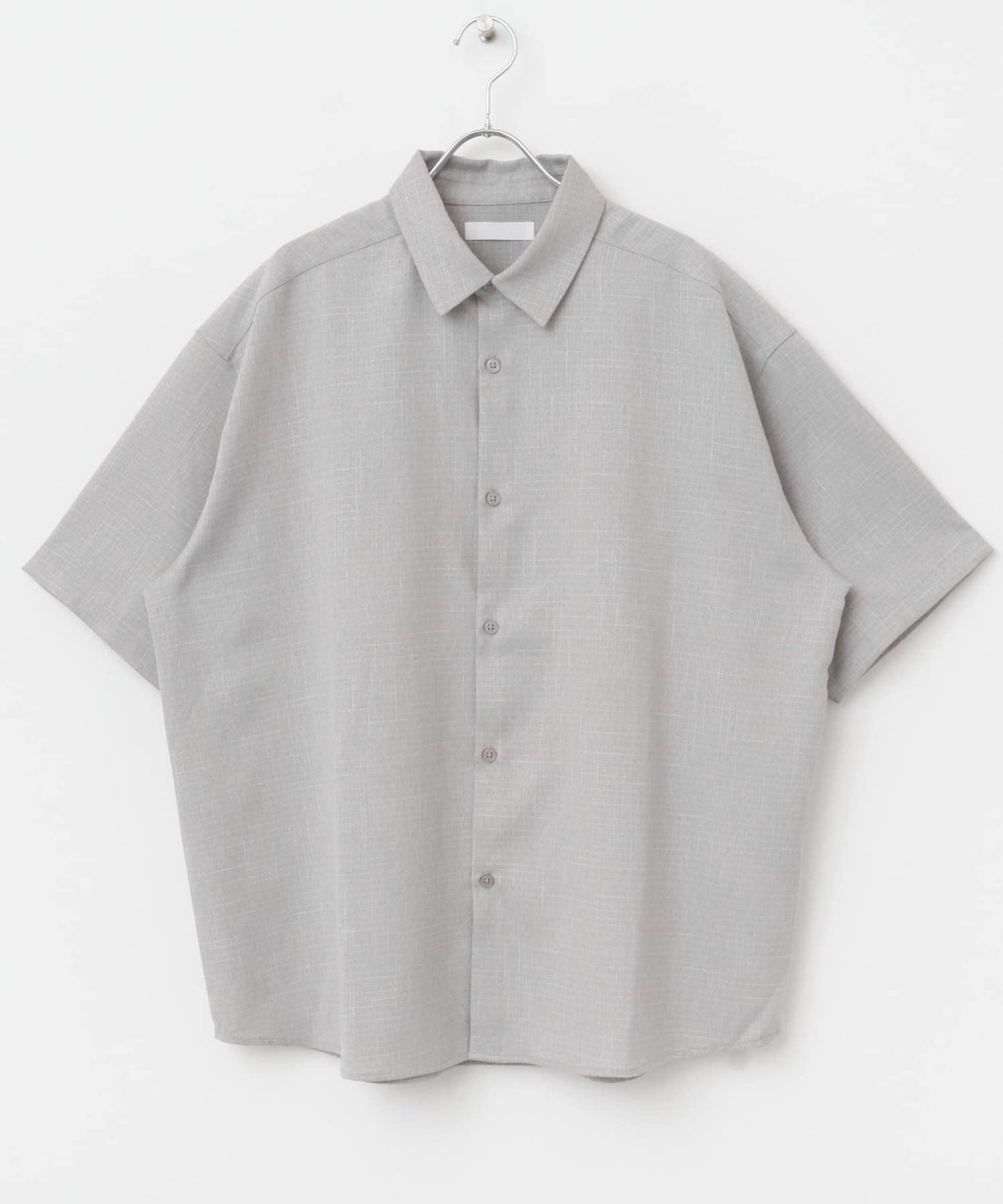 混色常規領短袖襯衫