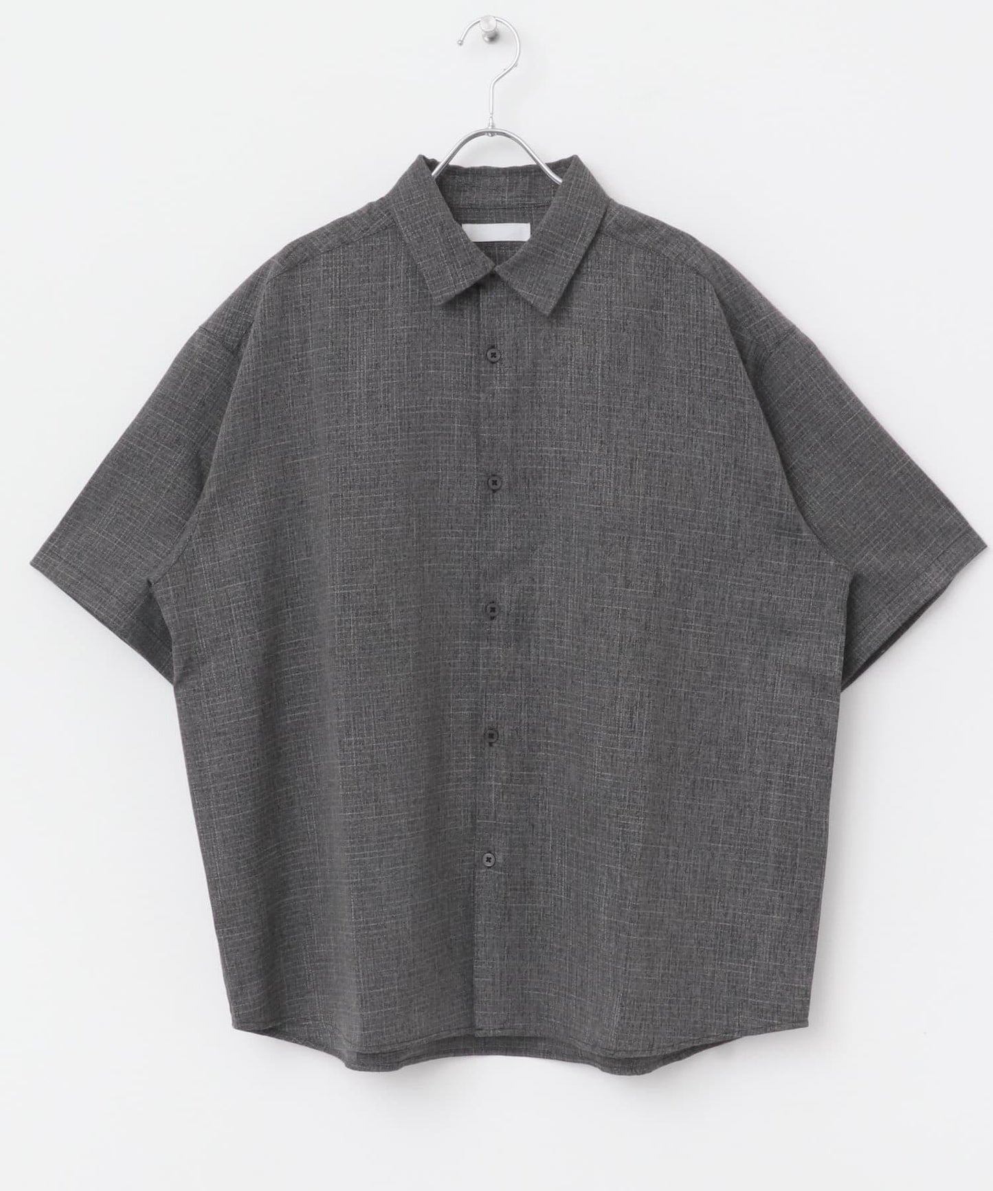 混色常規領短袖襯衫