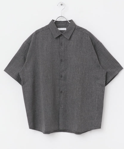 混色常規領短袖襯衫