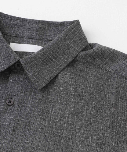 混色常規領短袖襯衫