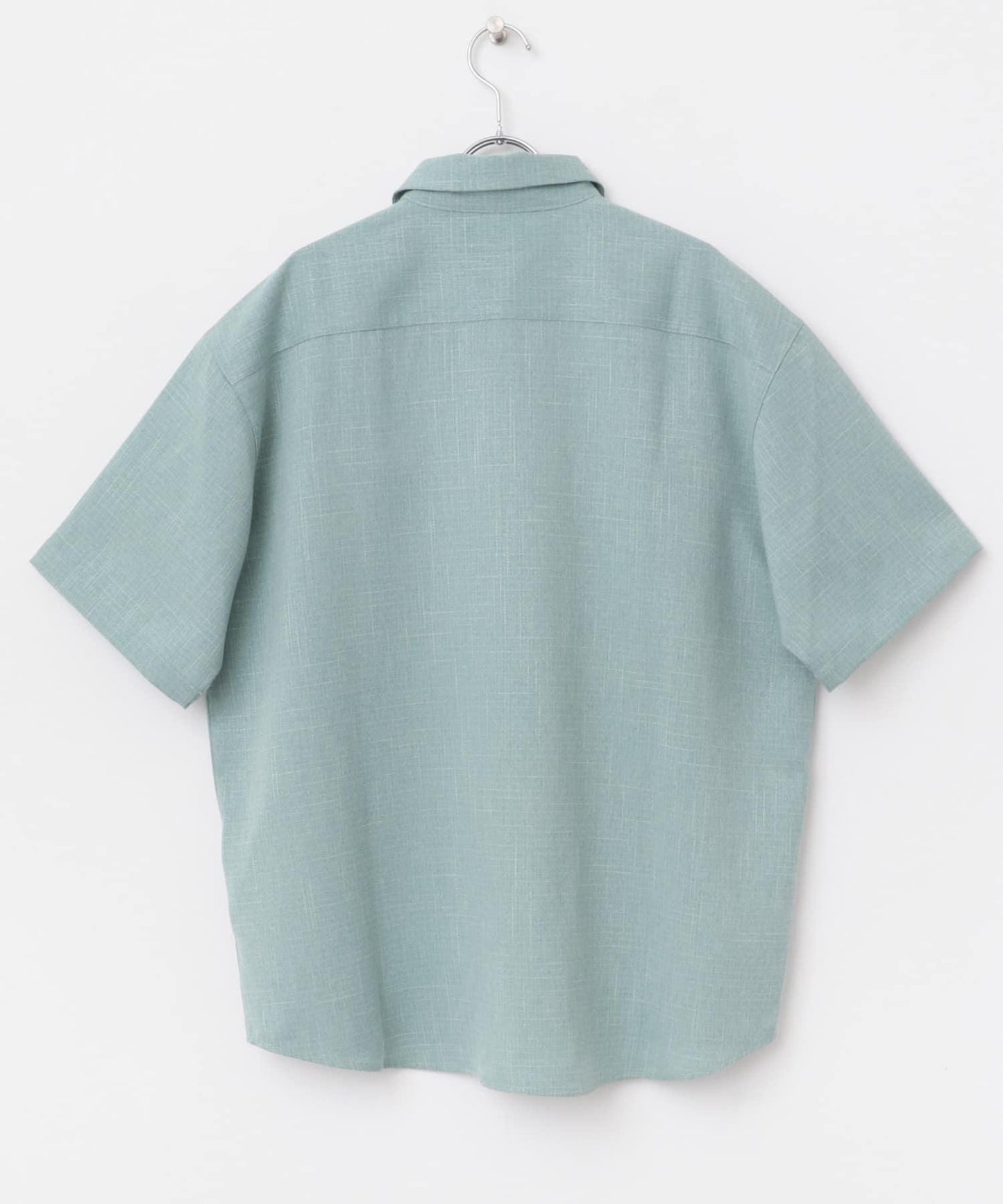 混色常規領短袖襯衫