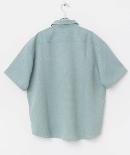 混色常規領短袖襯衫