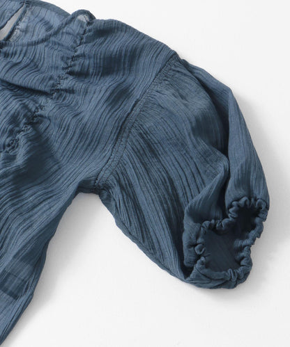 褶皺五分袖襯衫