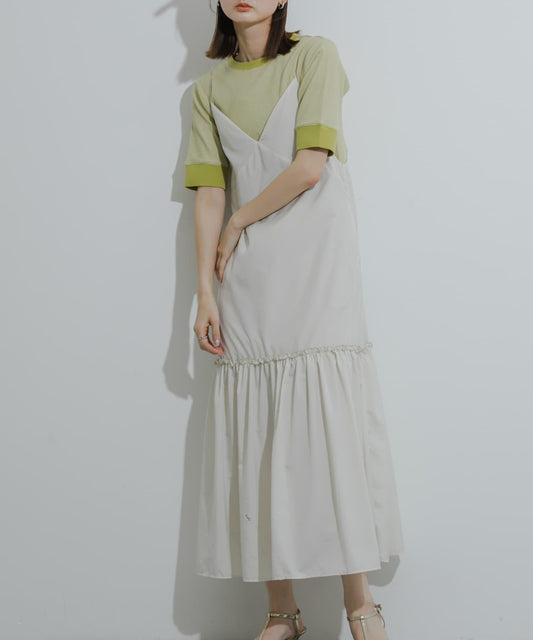 層疊吊帶連衣裙