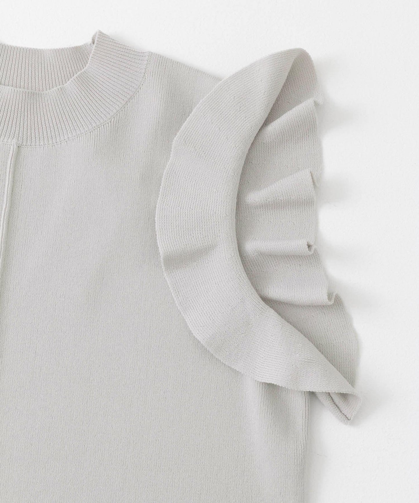 荷葉邊修身針織衫