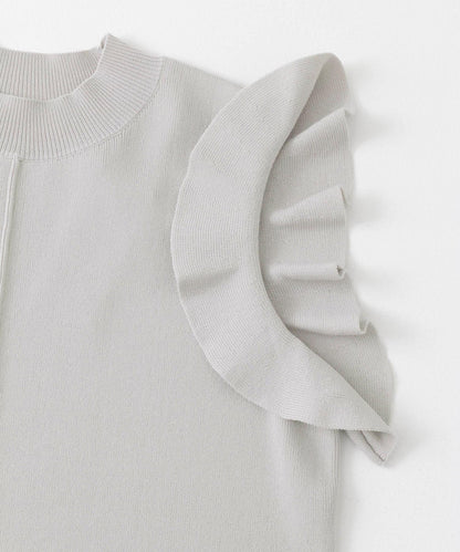 荷葉邊修身針織衫