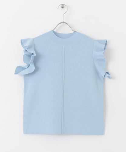 荷葉邊修身針織衫