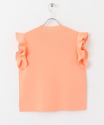 荷葉邊修身針織衫