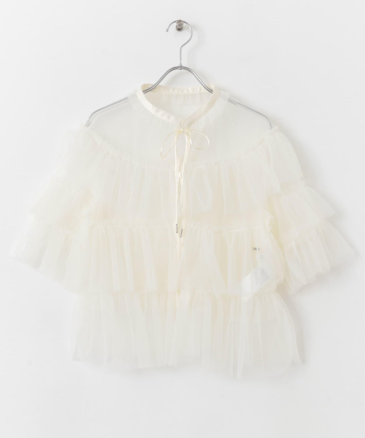 多層網紗拼接女式襯衫