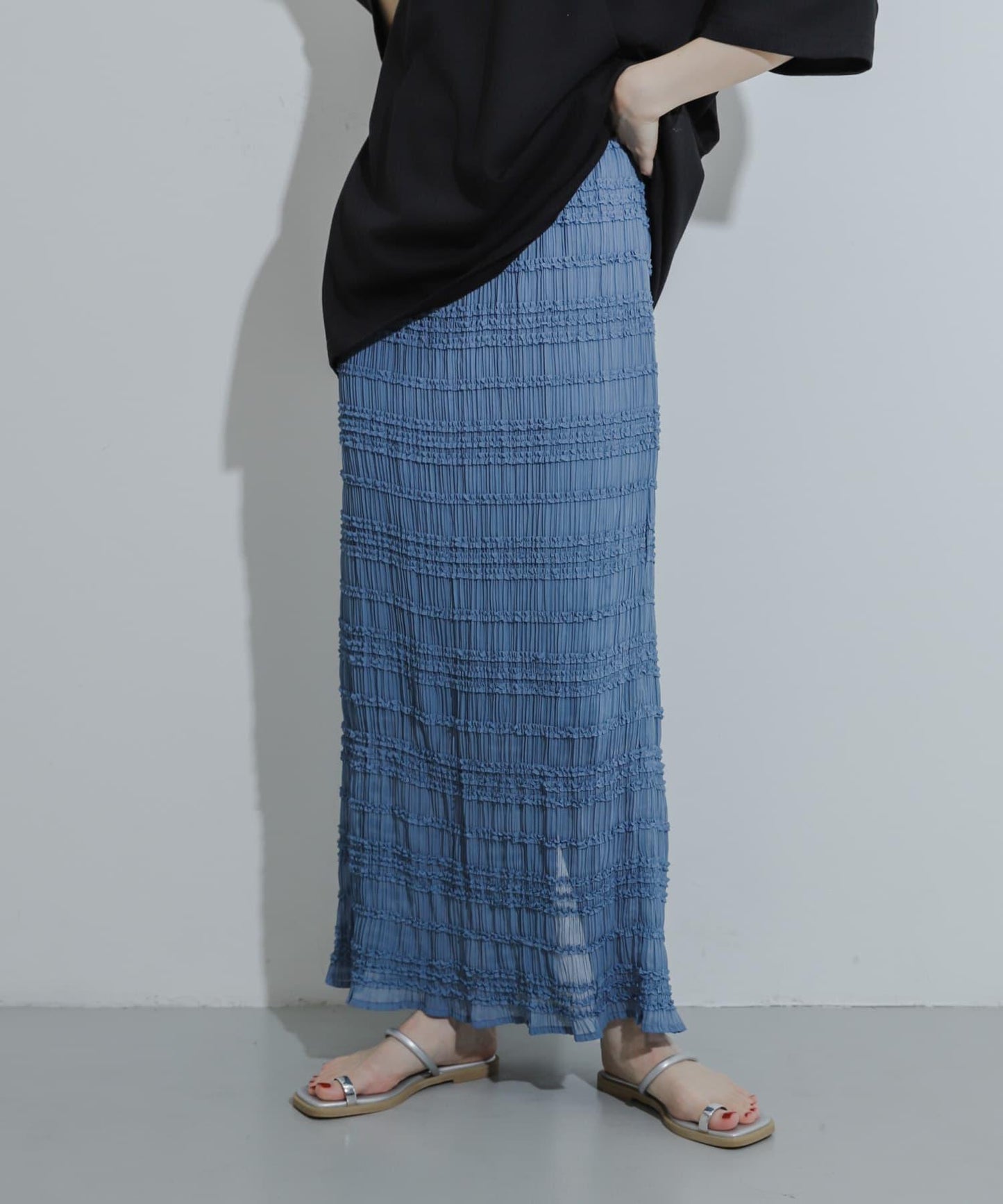 A字荷葉邊半身裙