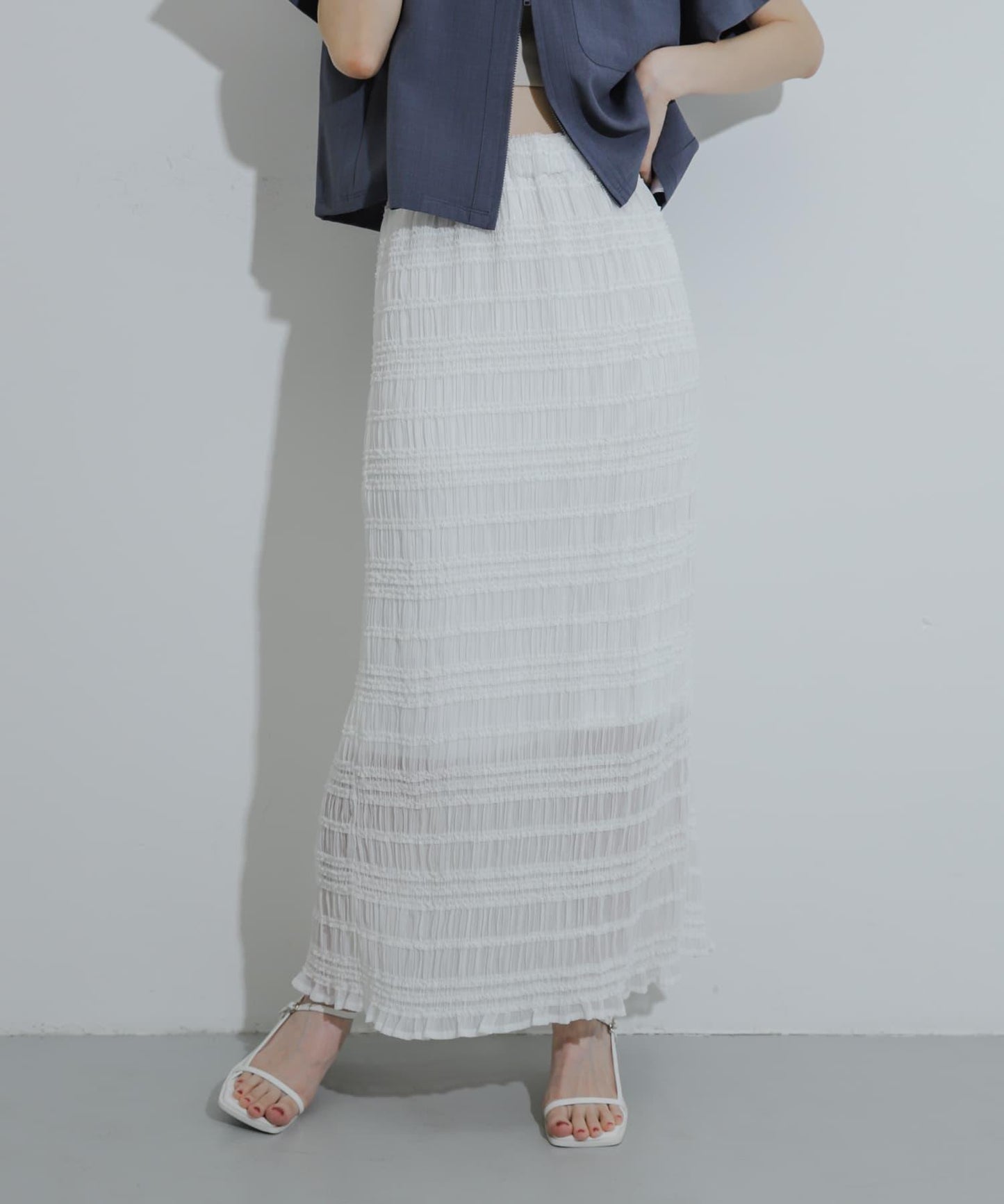 A字荷葉邊半身裙