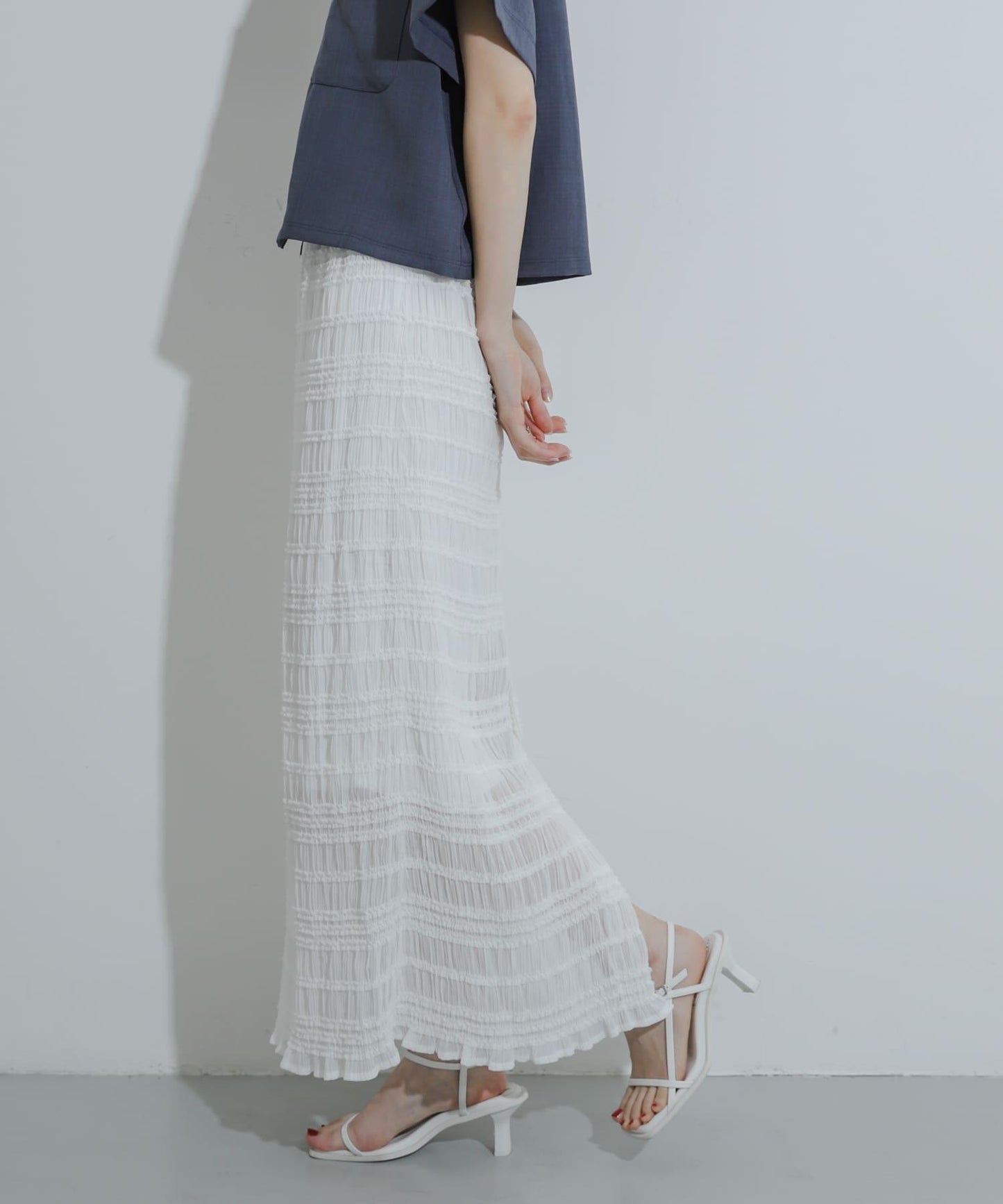 A字荷葉邊半身裙