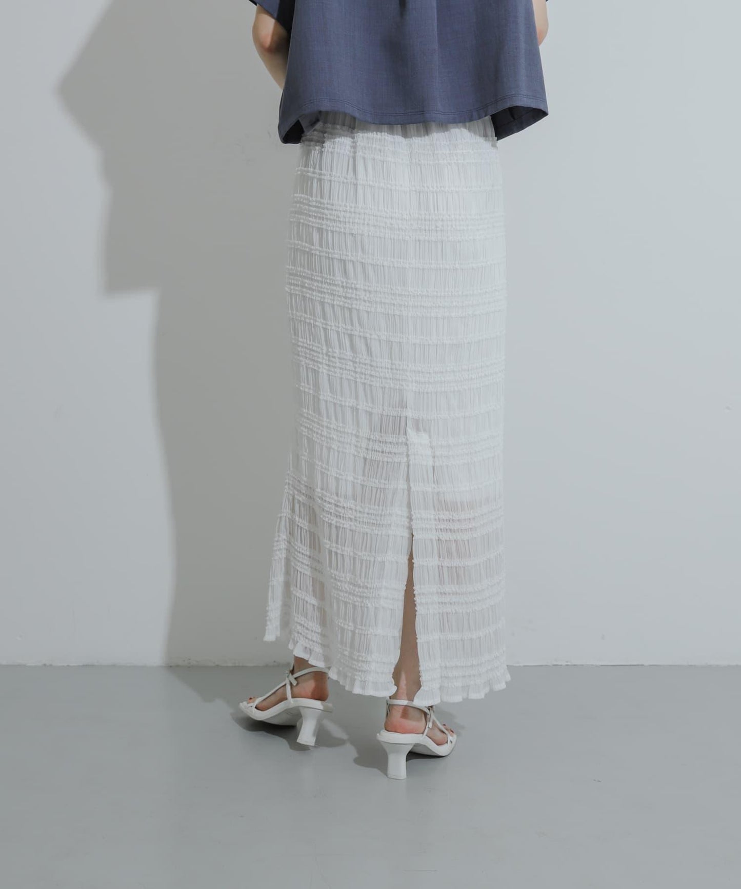 A字荷葉邊半身裙