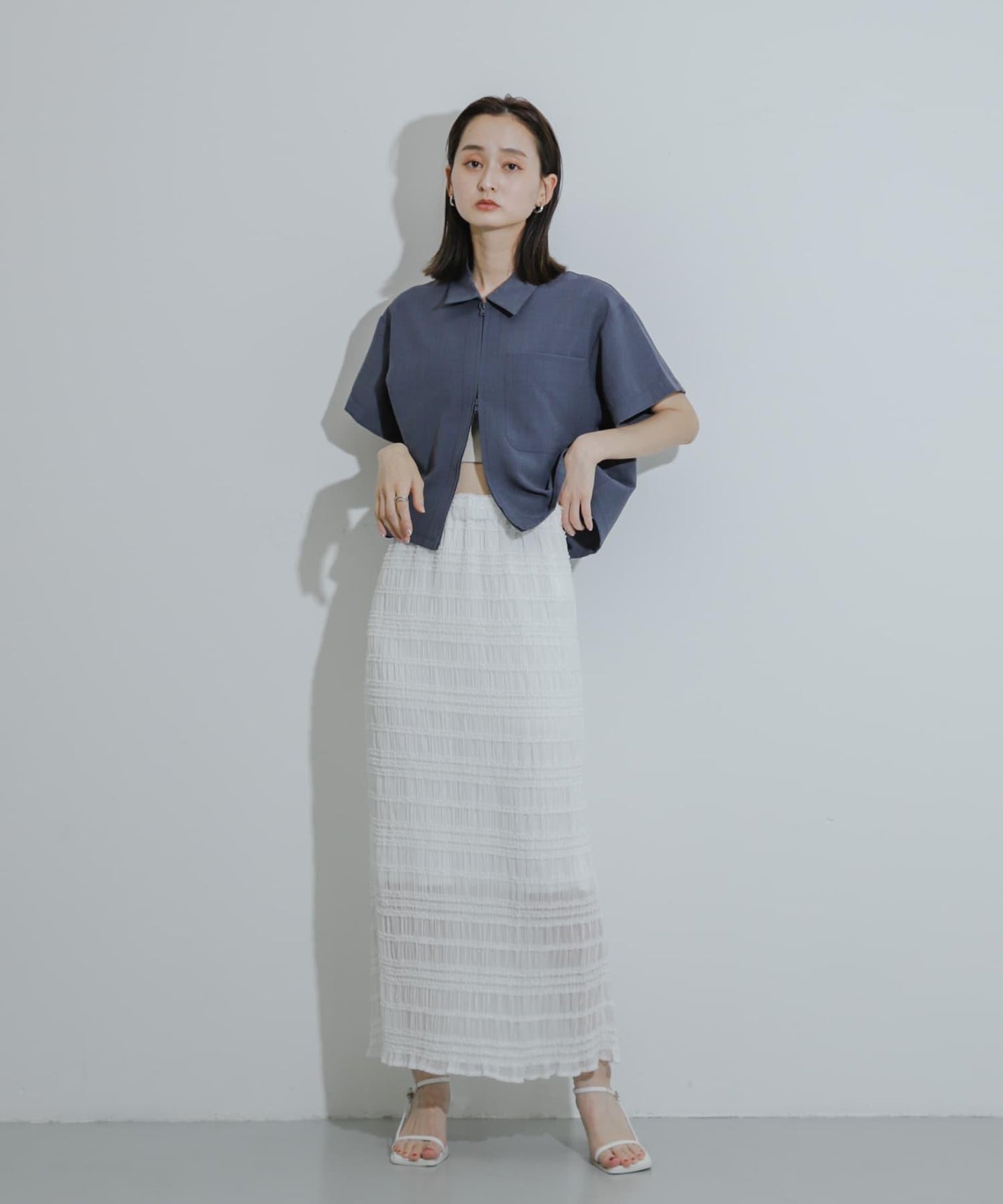 A字荷葉邊半身裙