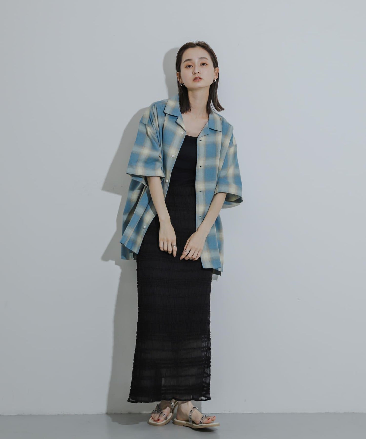 A字荷葉邊半身裙