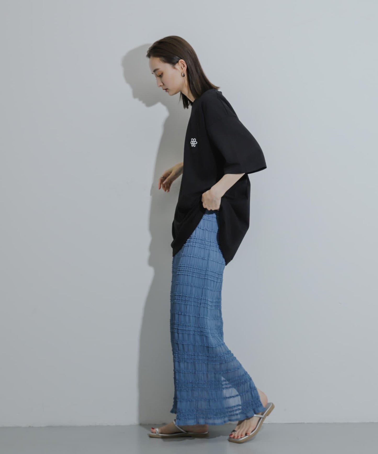 A字荷葉邊半身裙