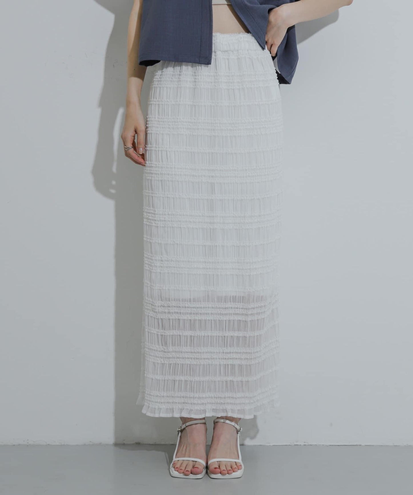 A字荷葉邊半身裙