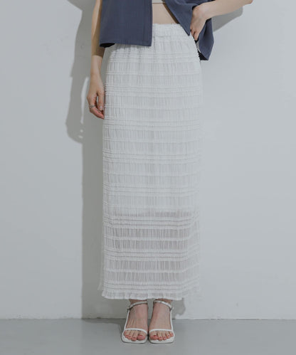 A字荷葉邊半身裙